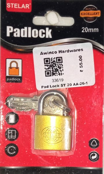 Picture of STELAR Pad Lock 20mm 