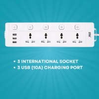 Picture of Wining Star Extension Box – 3 Sockets + 3 USB Ports (10A)