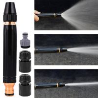 Picture of Car Washer Spray Nozzle Set With 3 Adapters Heavy Duty Metal Adjustable Water Spraying Modes High Pressure Washer Washin Spray Gun for Cleaning Bikes & Cars (Black)