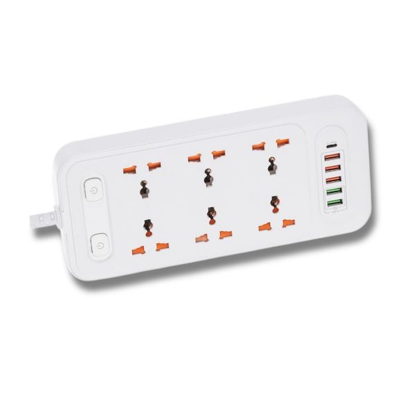 Picture of Winning star Extension Box 6 Universal sockets 5 USB (10A) and 1 Type- C Port 