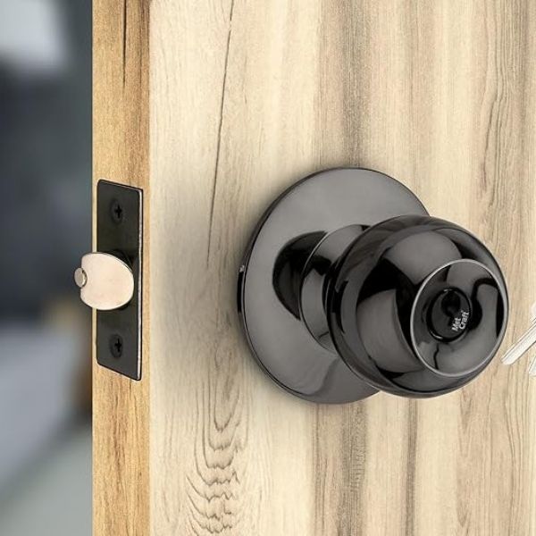 Picture of Stylish Ball Lock, Door Lock, Entrance Lock Shine Black